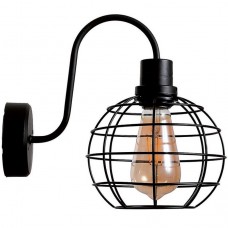 Απλίκα Τοίχου 1xE27 230V Μαύρη 955HOLLYWL/BL